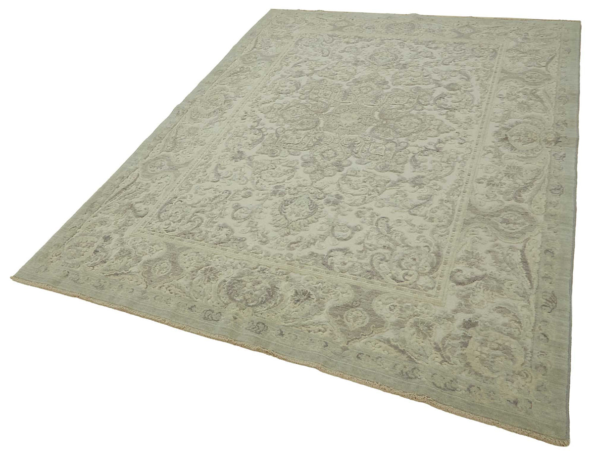 6x10 Hand-Knotted Wool Oushak Rug - 47709
