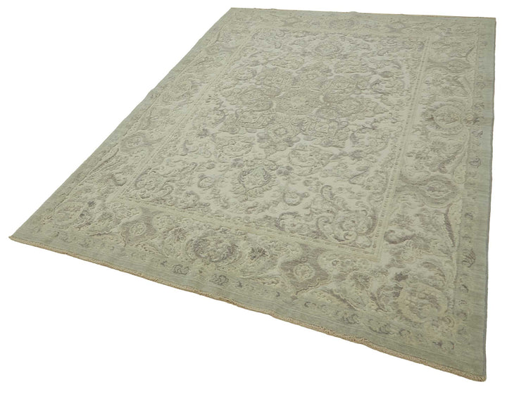 6x10 Hand-Knotted Wool Oushak Rug - 47709