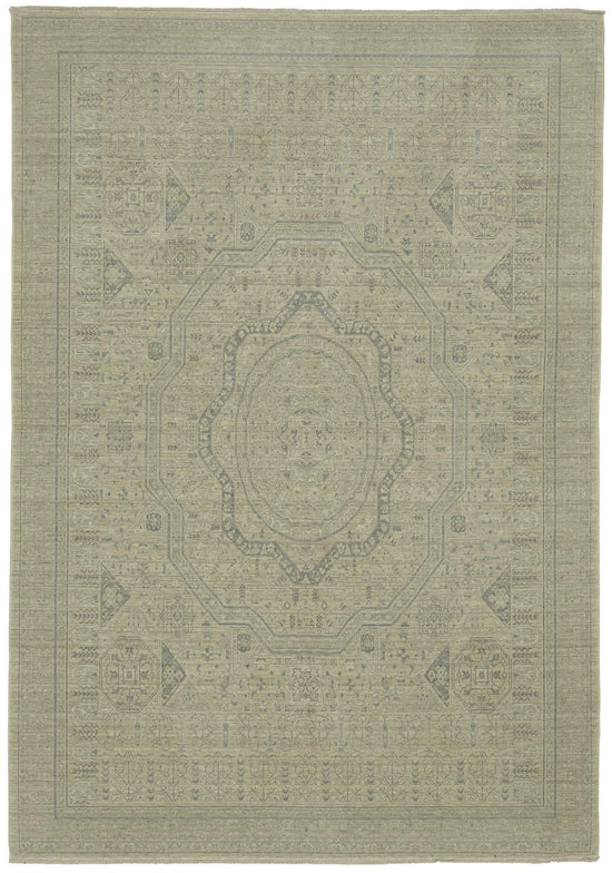 7x10 Hand-Knotted Wool Oushak Rug - 47713