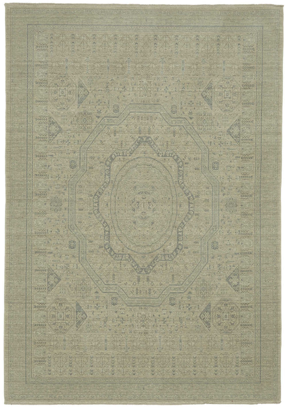 7x10 Hand-Knotted Wool Oushak Rug - 47713