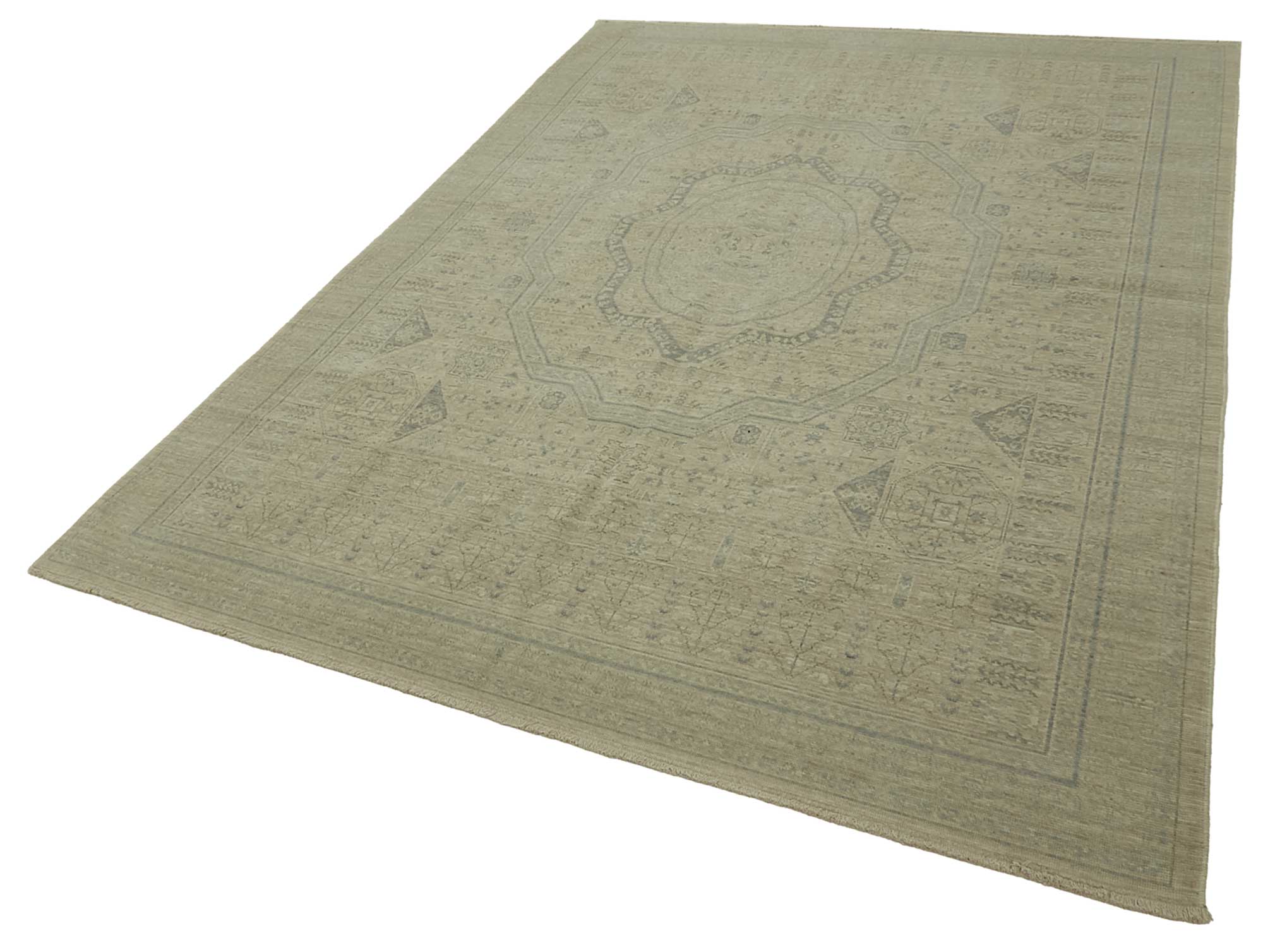 7x10 Hand-Knotted Wool Oushak Rug - 47713