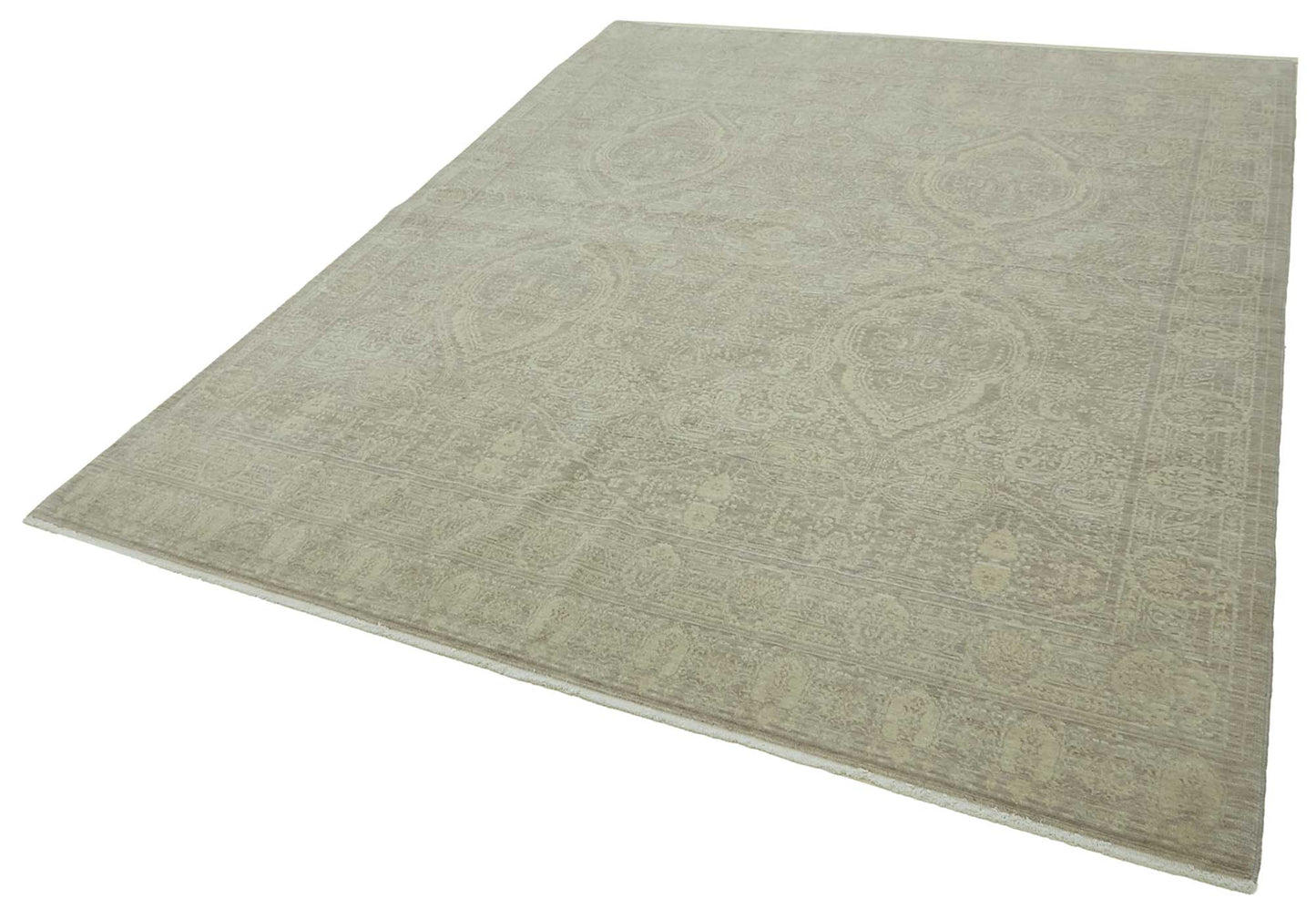8x10 Hand-Knotted Wool Oushak Rug - 47714