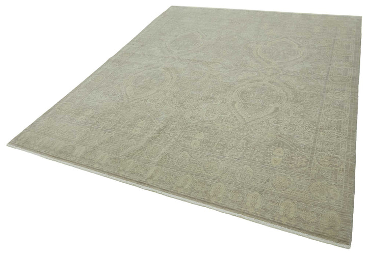 8x10 Hand-Knotted Wool Oushak Rug - 47714