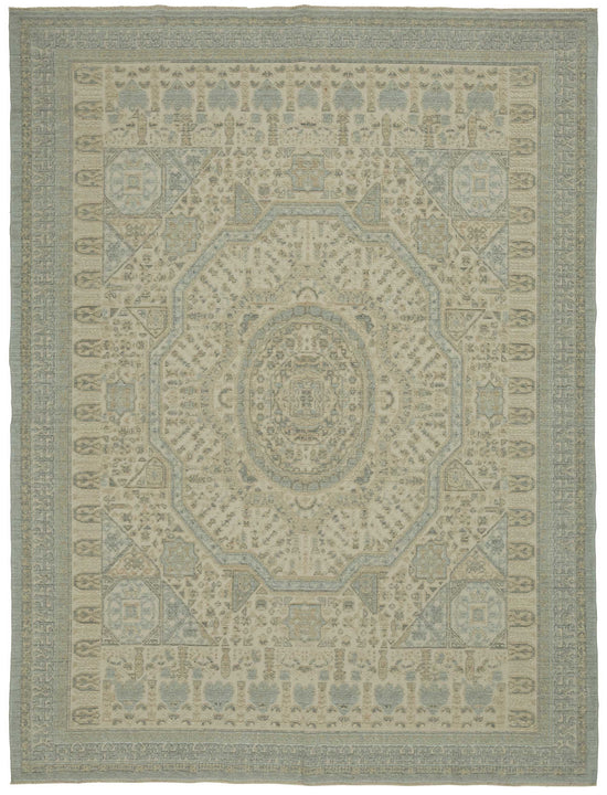 8x11 Hand-Knotted Wool Oushak Rug - 47716