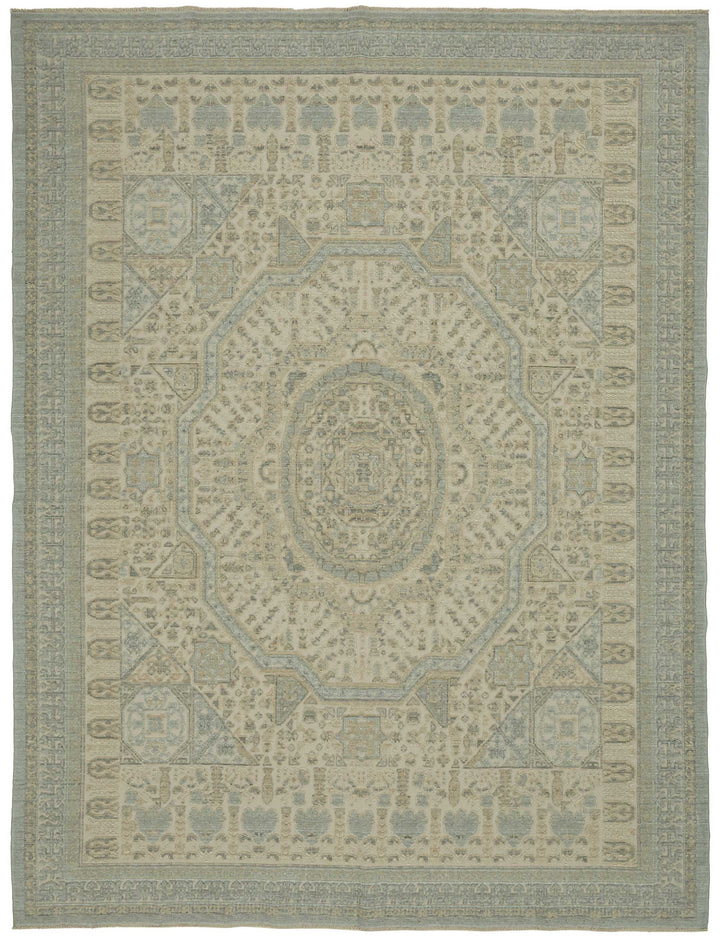 8x11 Hand-Knotted Wool Oushak Rug - 47716