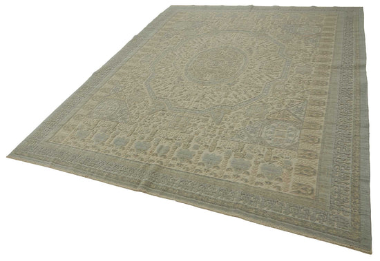 8x11 Hand-Knotted Wool Oushak Rug - 47716