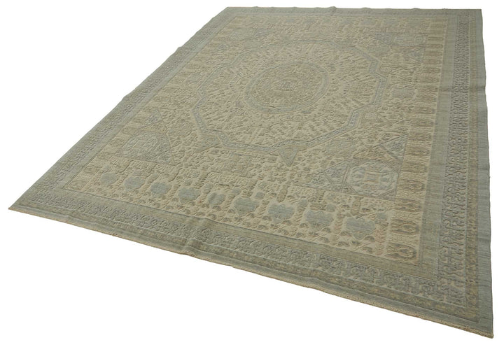 8x11 Hand-Knotted Wool Oushak Rug - 47716