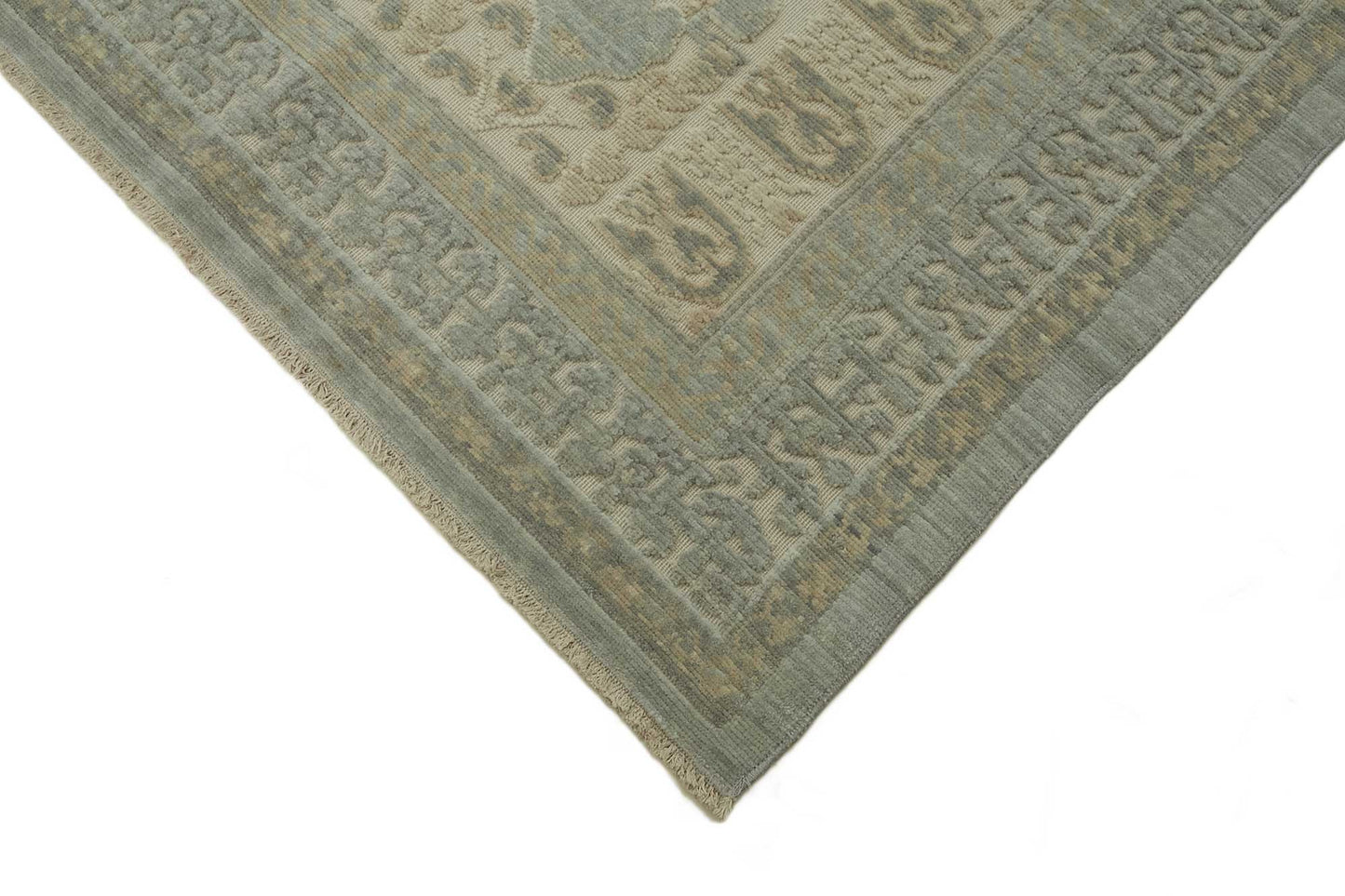 8x11 Hand-Knotted Wool Oushak Rug - 47716