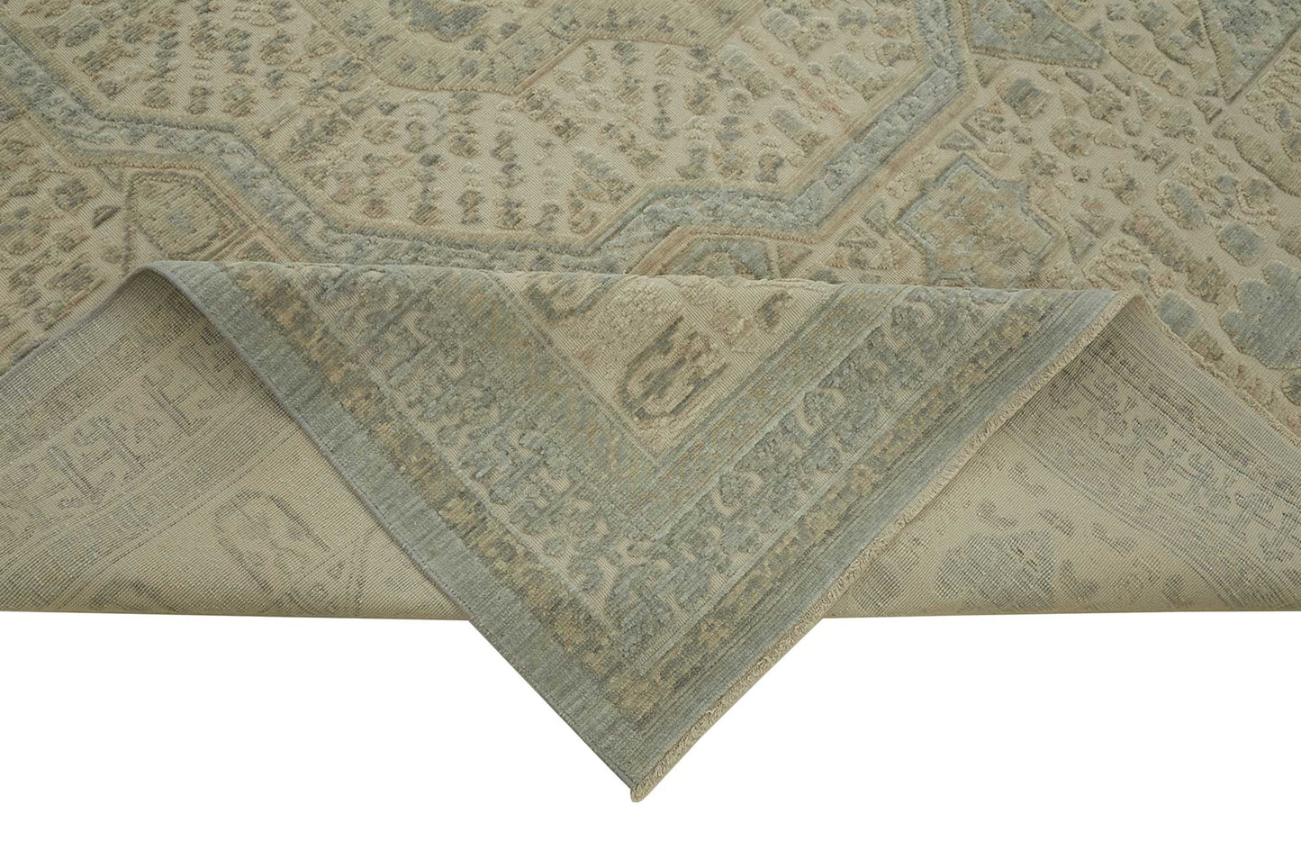 8x11 Hand-Knotted Wool Oushak Rug - 47716