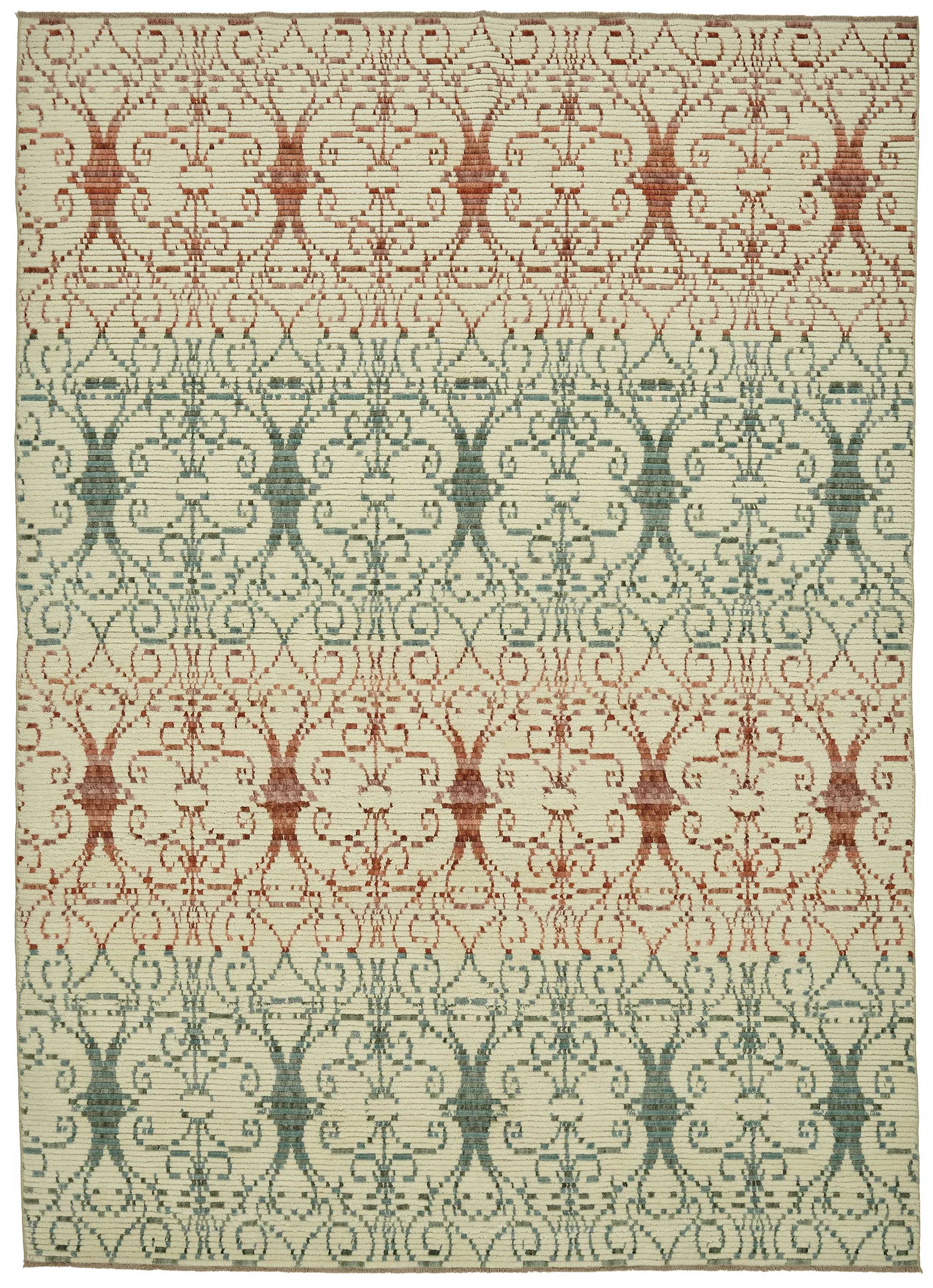 8x11 Hand-Knotted Wool Oushak Rug - 47721