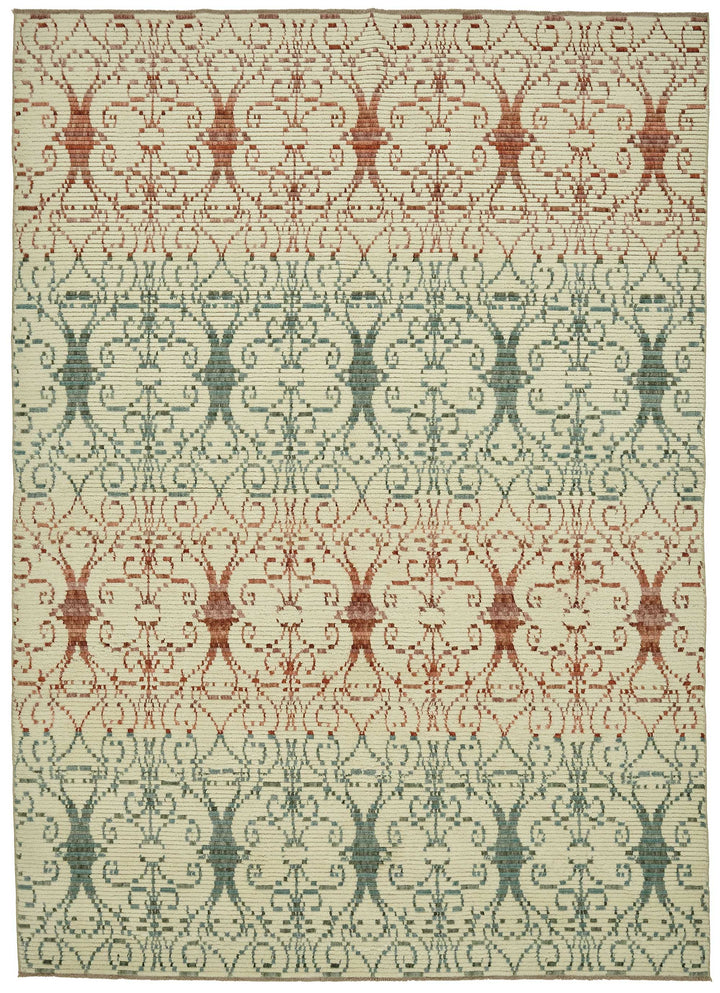 8x11 Hand-Knotted Wool Oushak Rug - 47721
