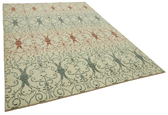8x11 Hand-Knotted Wool Oushak Rug - 47721