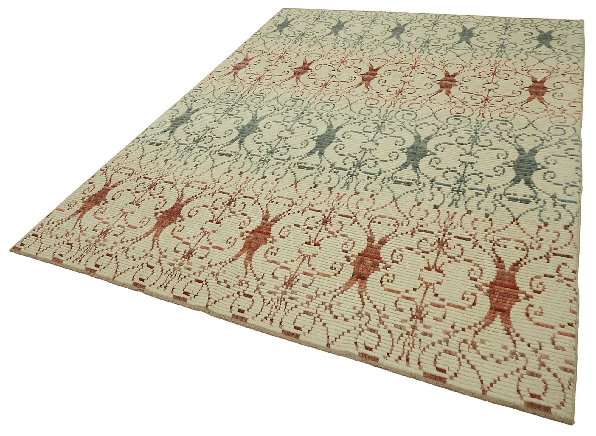 8x11 Hand-Knotted Wool Oushak Rug - 47721