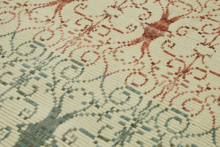 8x11 Hand-Knotted Wool Oushak Rug - 47721