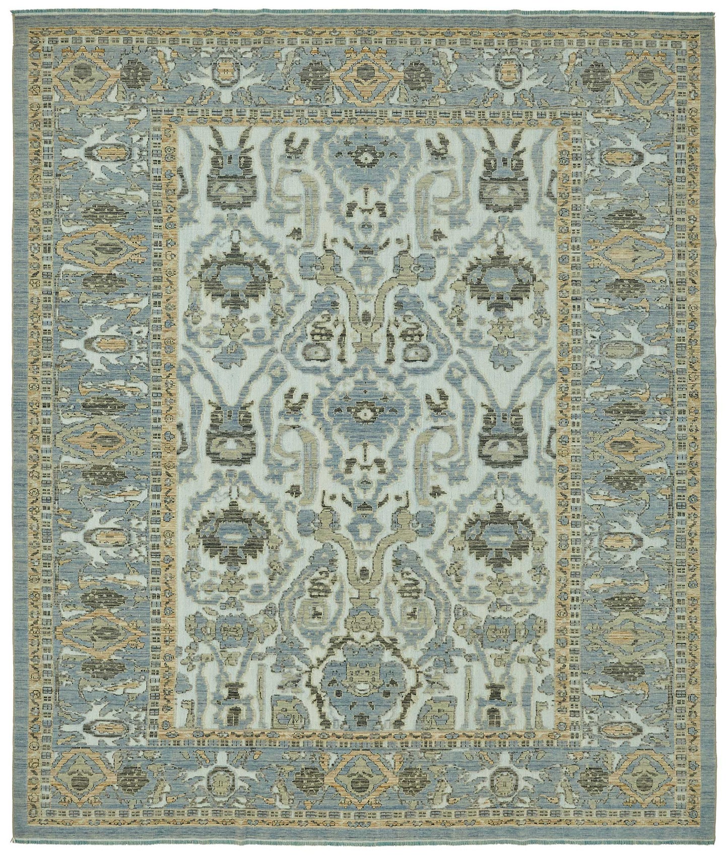 9x10 Hand-Knotted Wool Oushak Rug - 47724