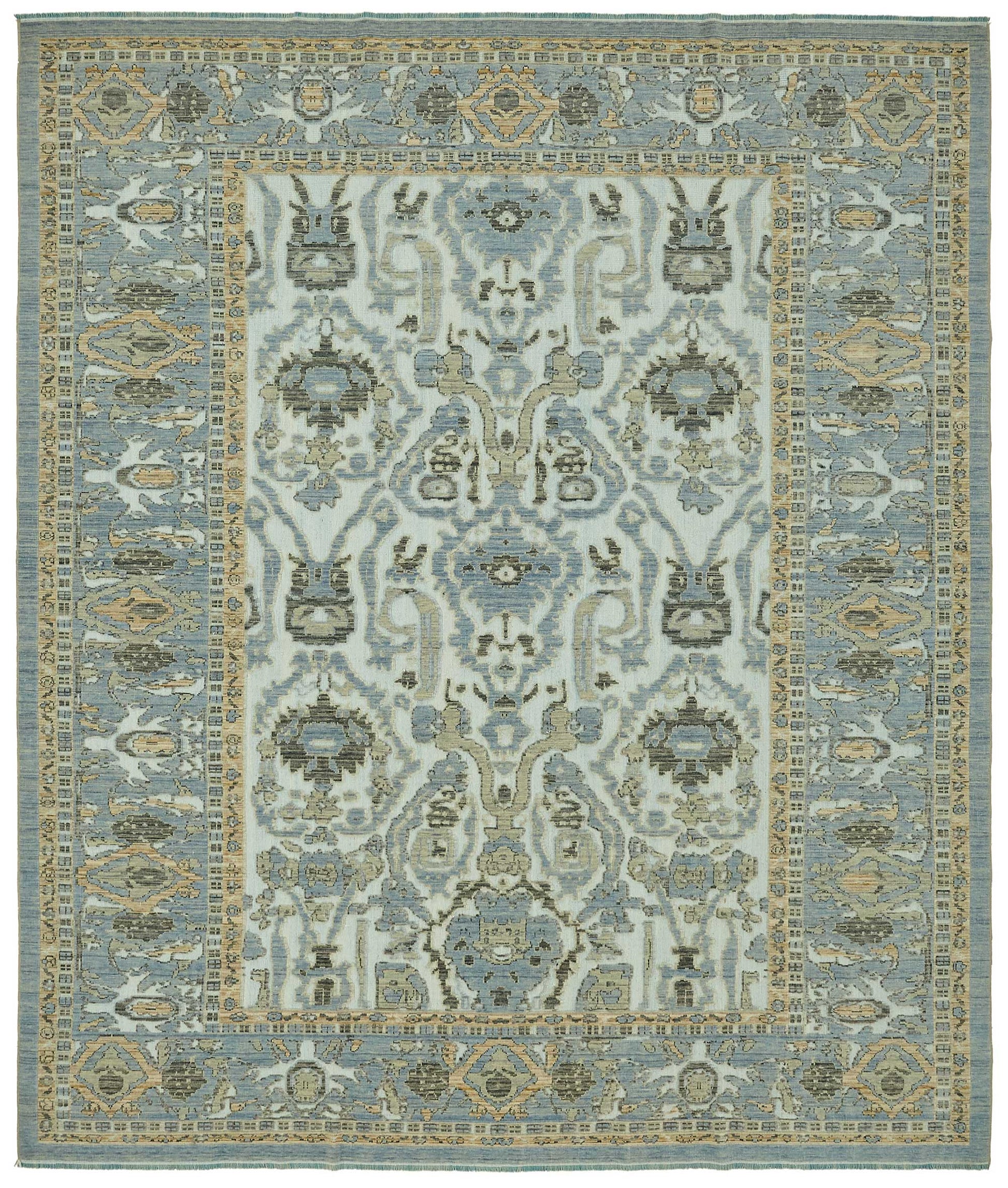 9x10 Hand-Knotted Wool Oushak Rug - 47724