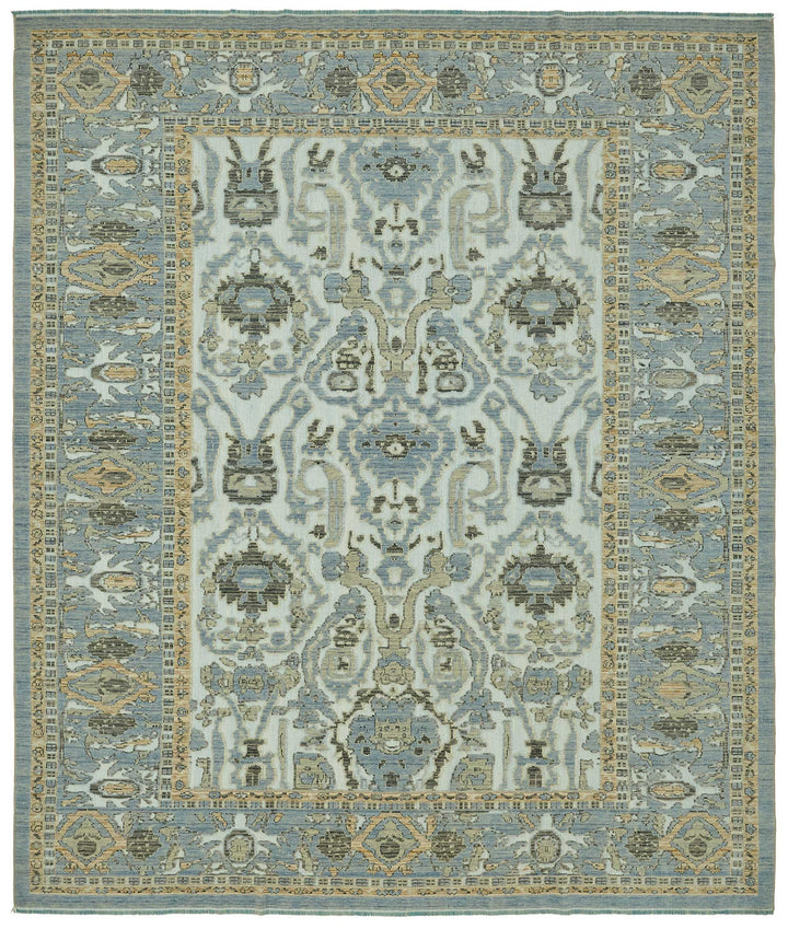 9x10 Hand-Knotted Wool Oushak Rug - 47724