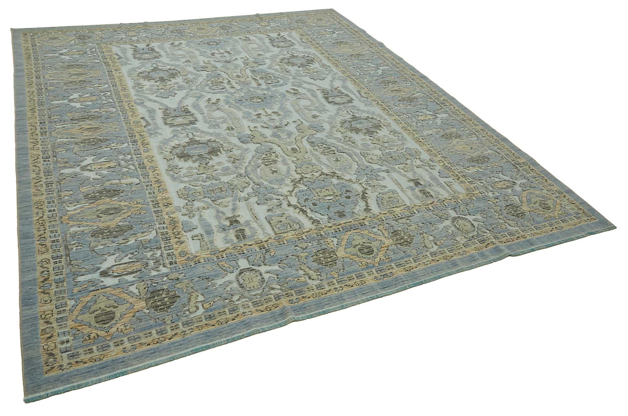 9x10 Hand-Knotted Wool Oushak Rug - 47724
