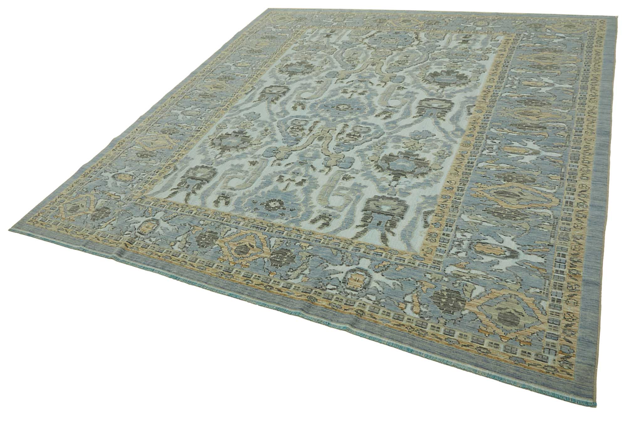 9x10 Hand-Knotted Wool Oushak Rug - 47724