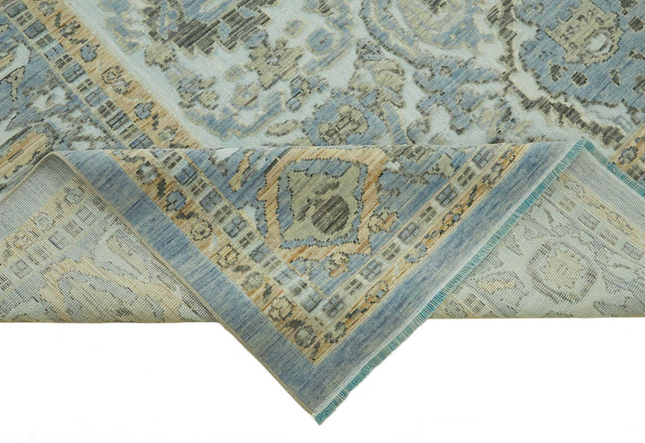 9x10 Hand-Knotted Wool Oushak Rug - 47724
