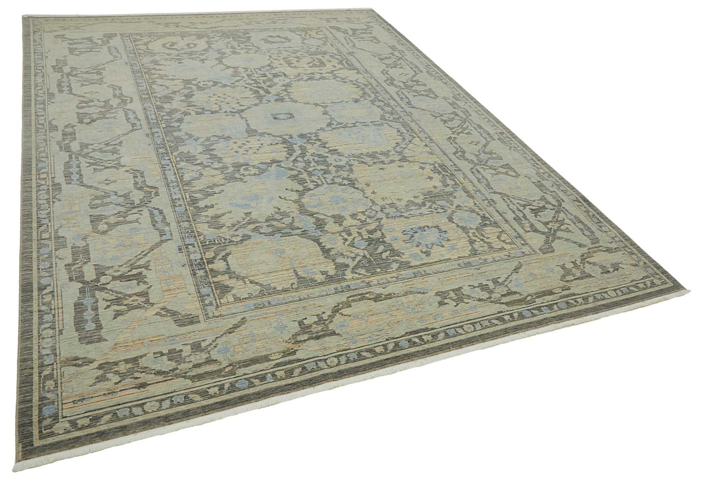 8x11 Hand-Knotted Wool Oushak Rug - 47725