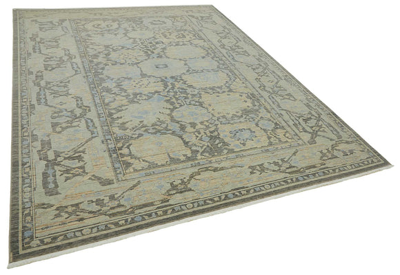 8x11 Hand-Knotted Wool Oushak Rug - 47725