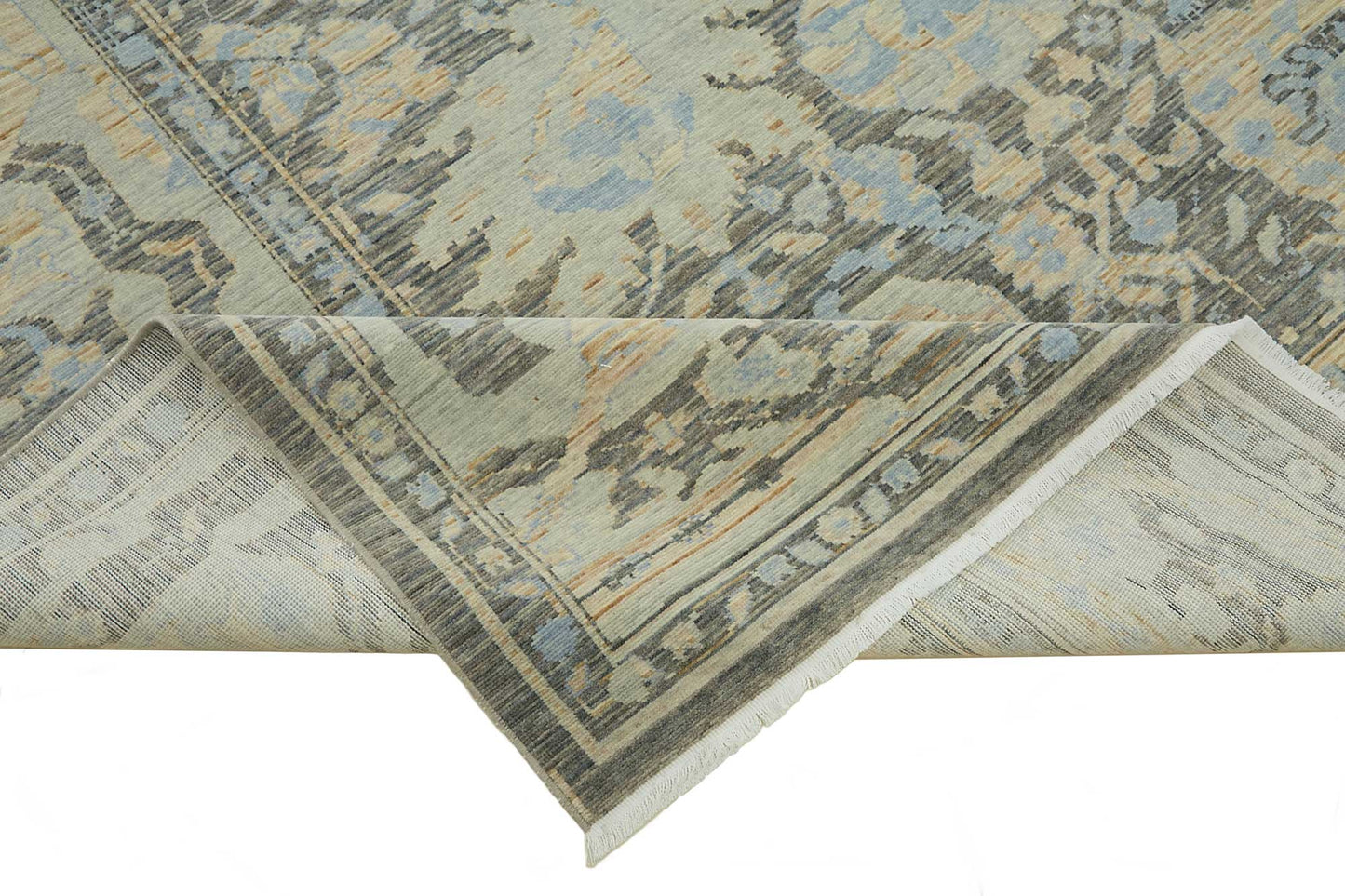 8x11 Hand-Knotted Wool Oushak Rug - 47725