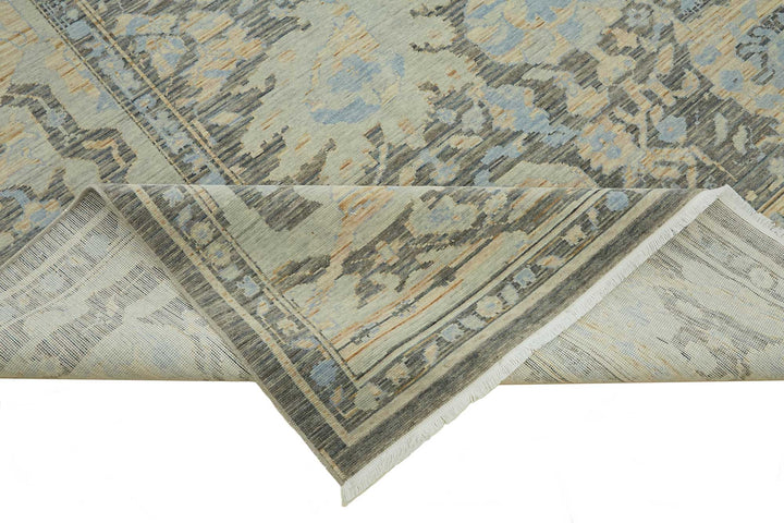 8x11 Hand-Knotted Wool Oushak Rug - 47725
