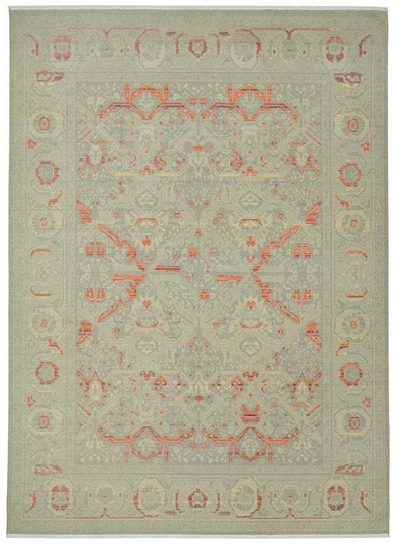 8x11 Hand-Knotted Wool Oushak Rug - 47727