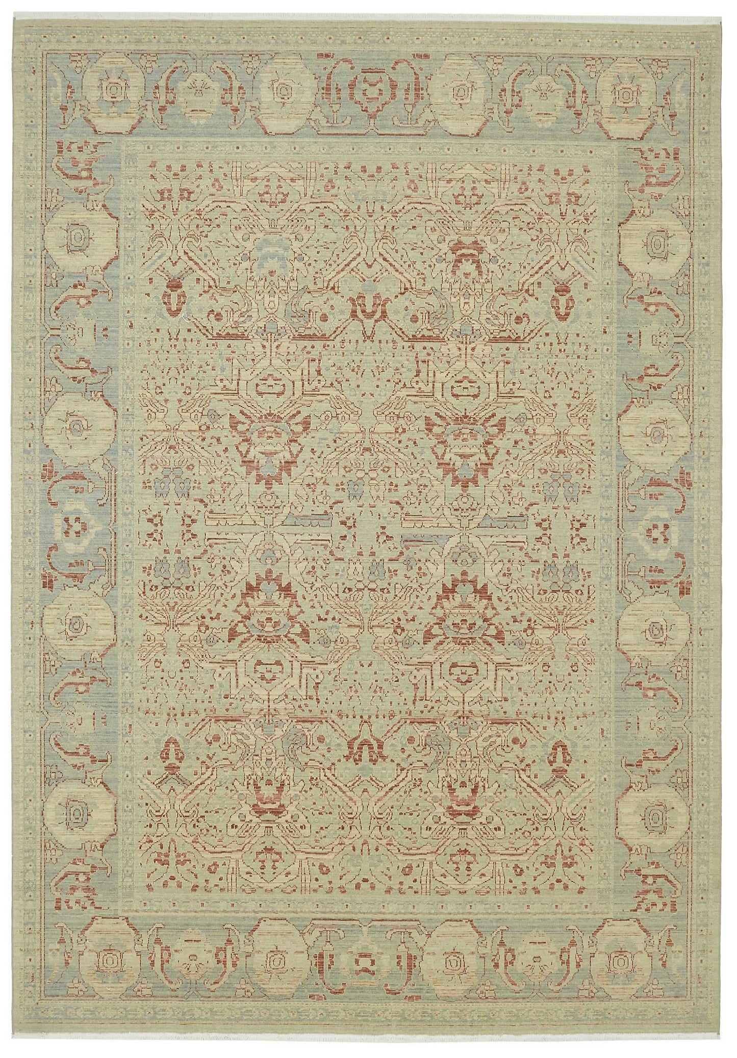 8x11 Hand-Knotted Wool Oushak Rug - 47728