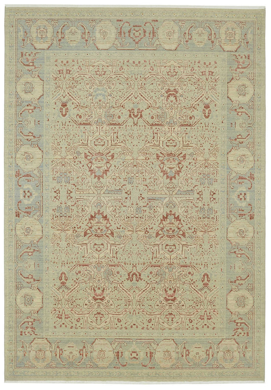 8x11 Hand-Knotted Wool Oushak Rug - 47728