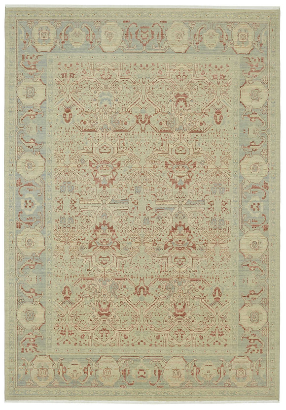 8x11 Hand-Knotted Wool Oushak Rug - 47728