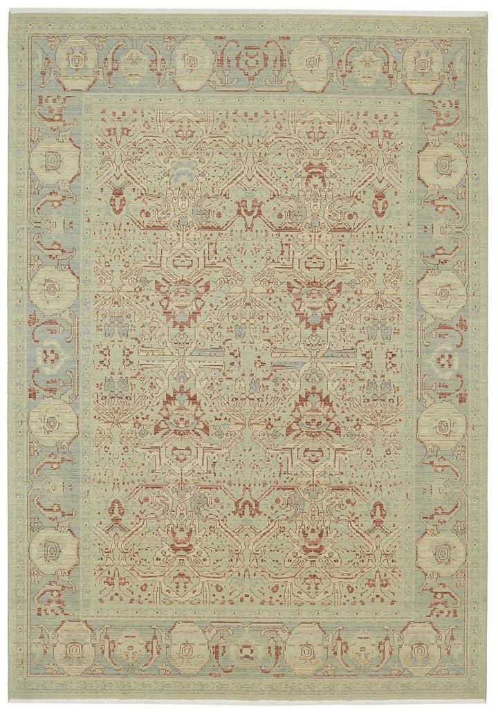 8x11 Hand-Knotted Wool Oushak Rug - 47728