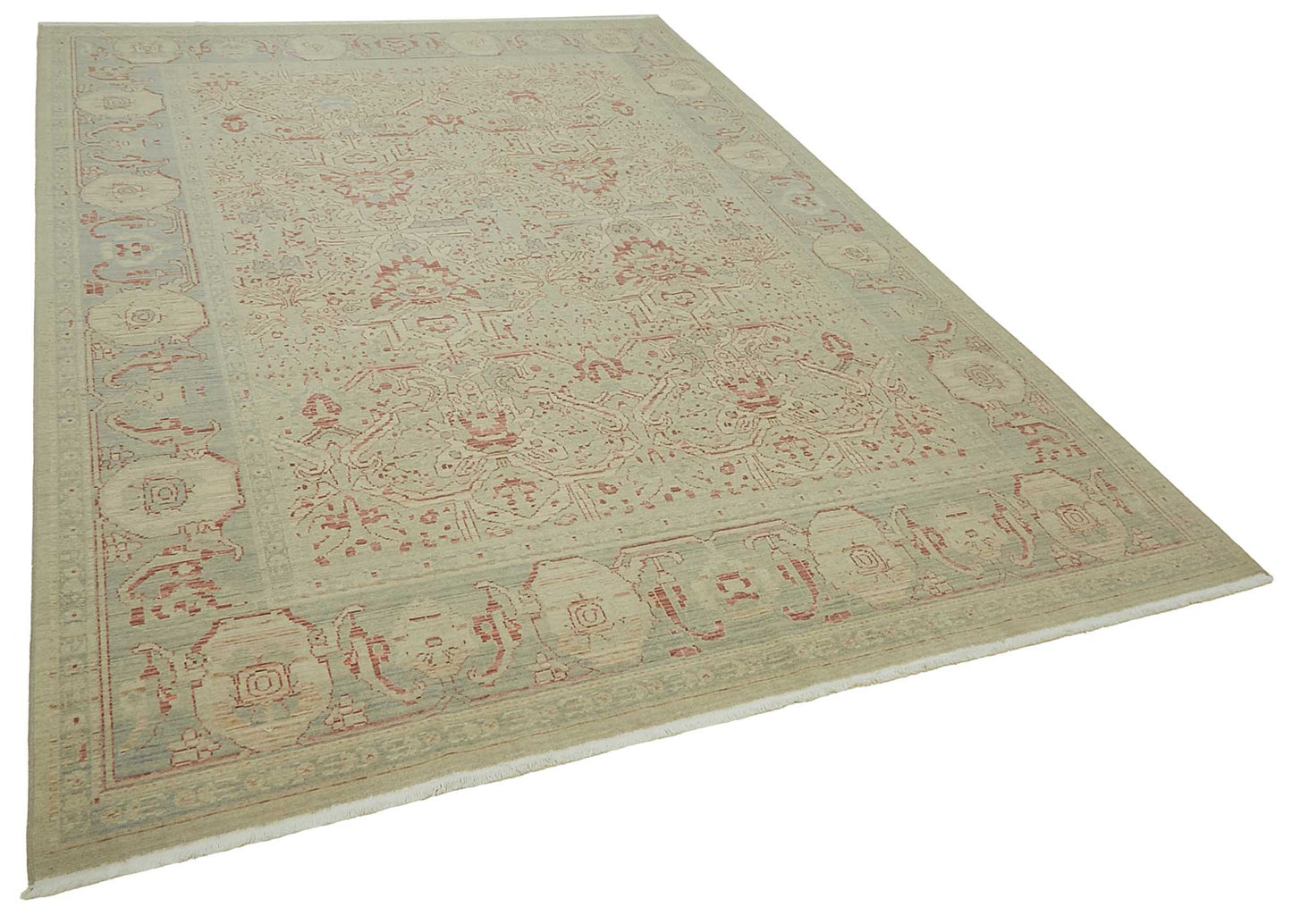 8x11 Hand-Knotted Wool Oushak Rug - 47728
