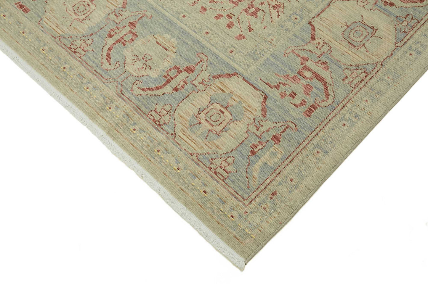 8x11 Hand-Knotted Wool Oushak Rug - 47728