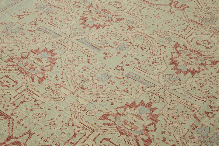 8x11 Hand-Knotted Wool Oushak Rug - 47728