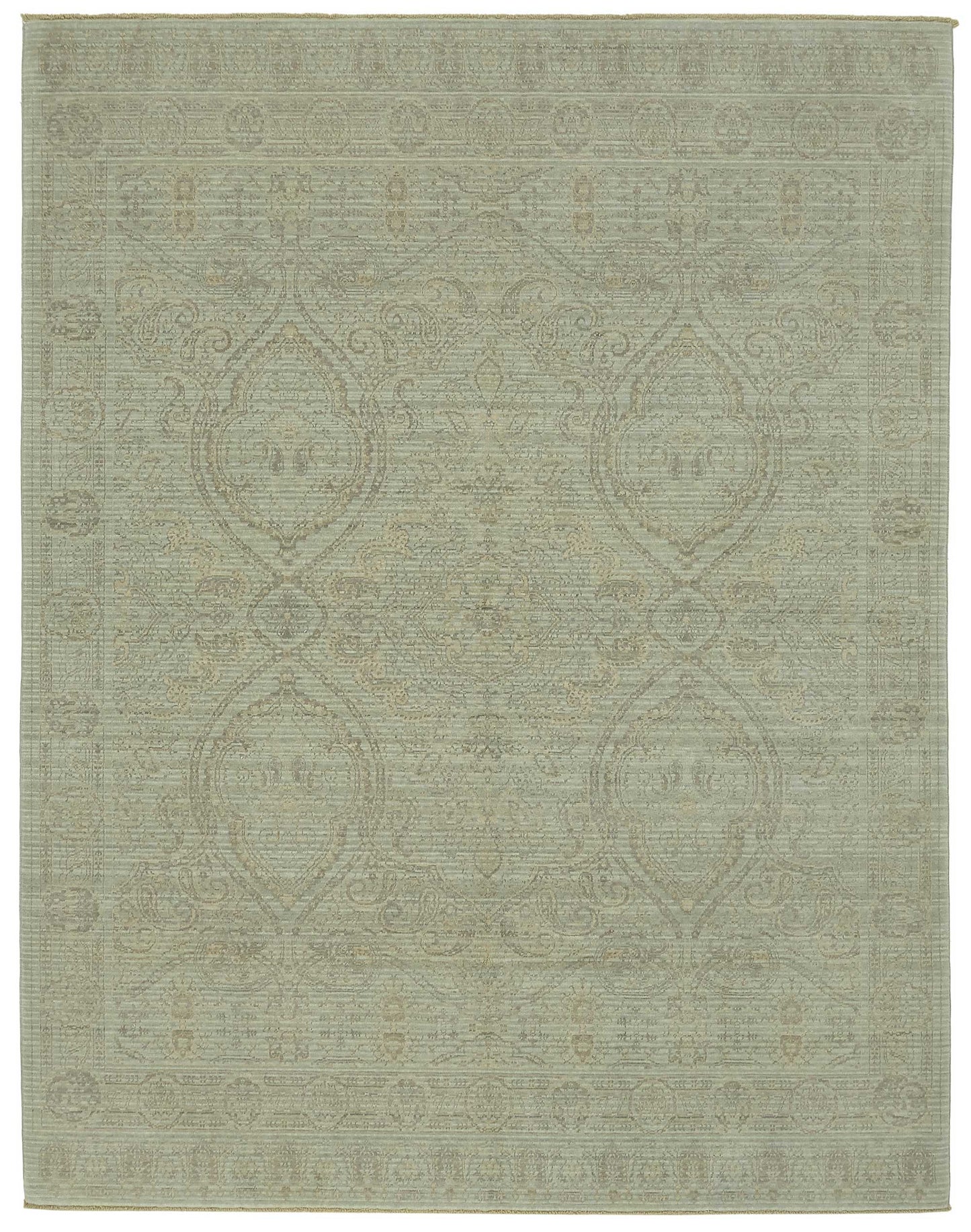 8x10 Hand-Knotted Wool Oushak Rug - 47730