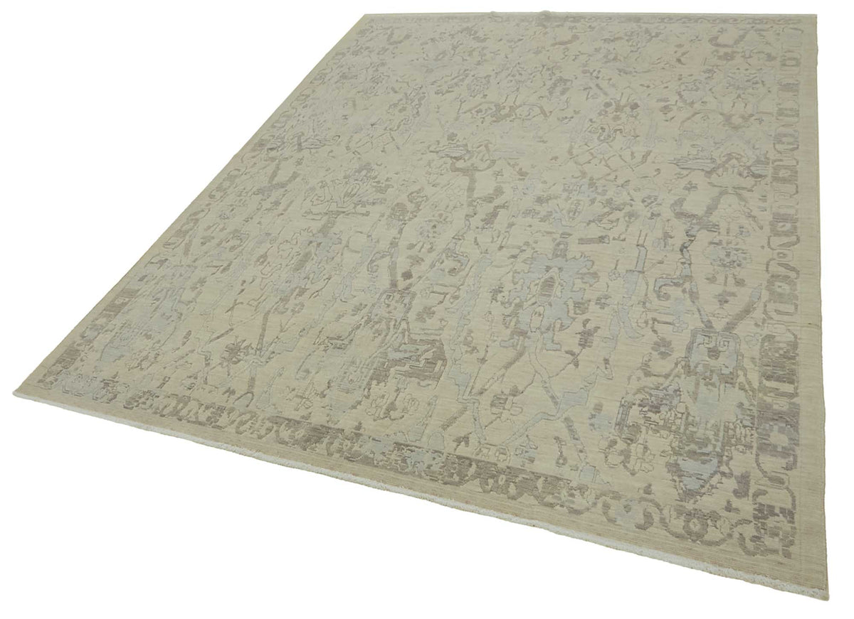 7x10 Hand-Knotted Wool Oushak Rug - 47733