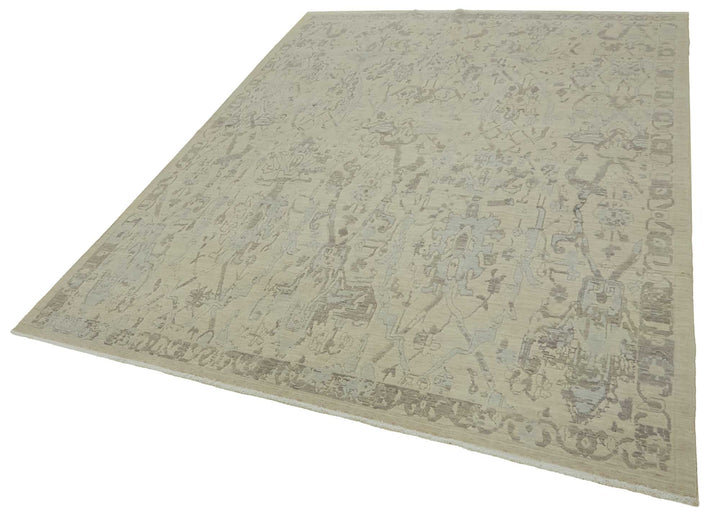 7x10 Hand-Knotted Wool Oushak Rug - 47733