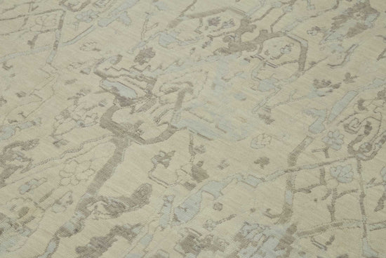 7x10 Hand-Knotted Wool Oushak Rug - 47733
