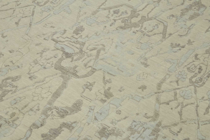 7x10 Hand-Knotted Wool Oushak Rug - 47733