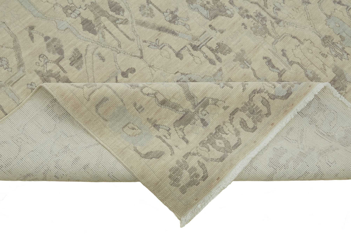 7x10 Hand-Knotted Wool Oushak Rug - 47733