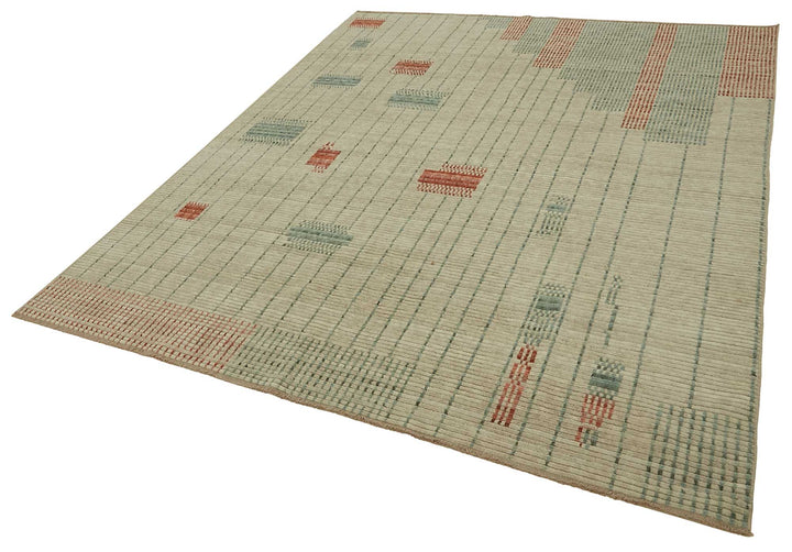 8x10 Hand-Knotted Wool Oushak Rug - 47741