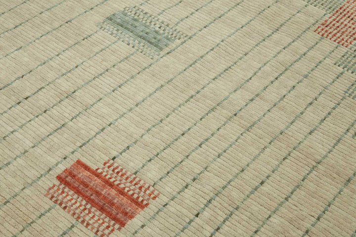 8x10 Hand-Knotted Wool Oushak Rug - 47741