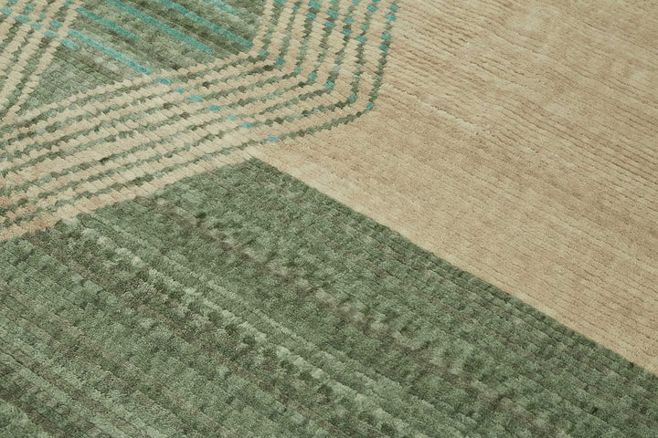 8x10 Hand-Knotted Wool Oushak Rug - 47743