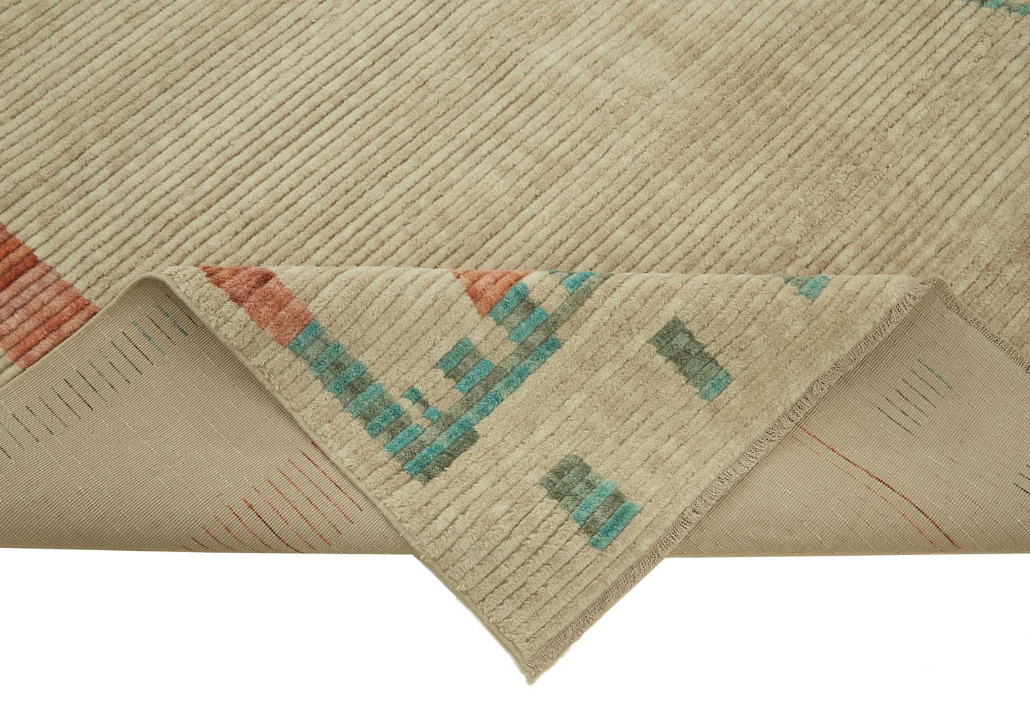 8x10 Hand-Knotted Wool Oushak Rug - 47743