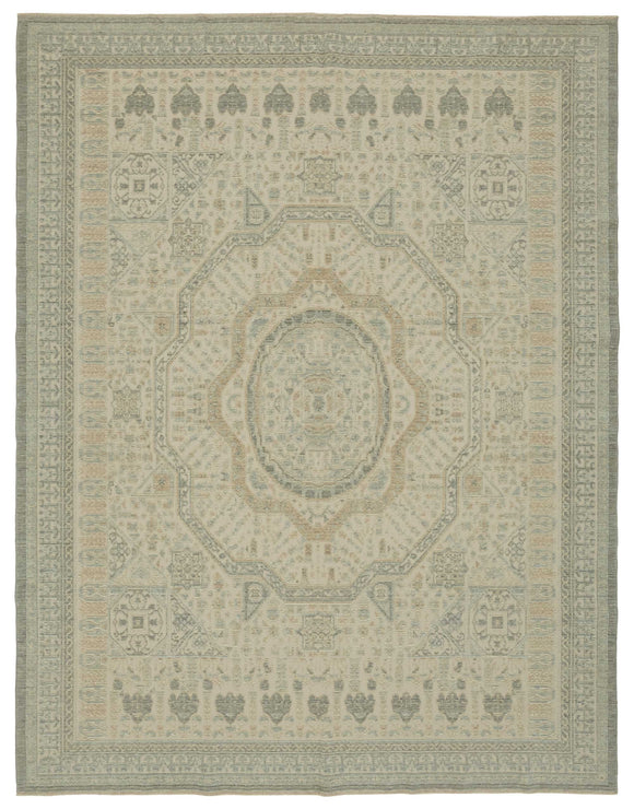 8x11 Hand-Knotted Wool Oushak Rug - 47751