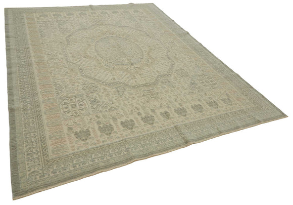 8x11 Hand-Knotted Wool Oushak Rug - 47751