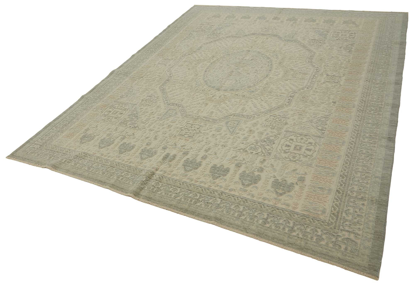 8x11 Hand-Knotted Wool Oushak Rug - 47751