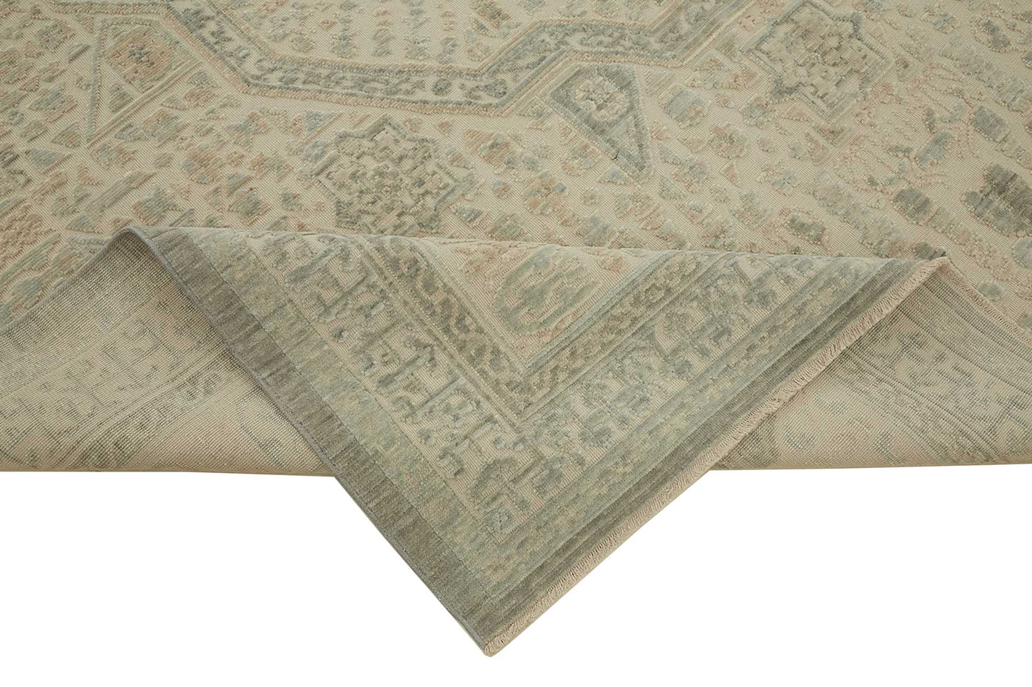 8x11 Hand-Knotted Wool Oushak Rug - 47751